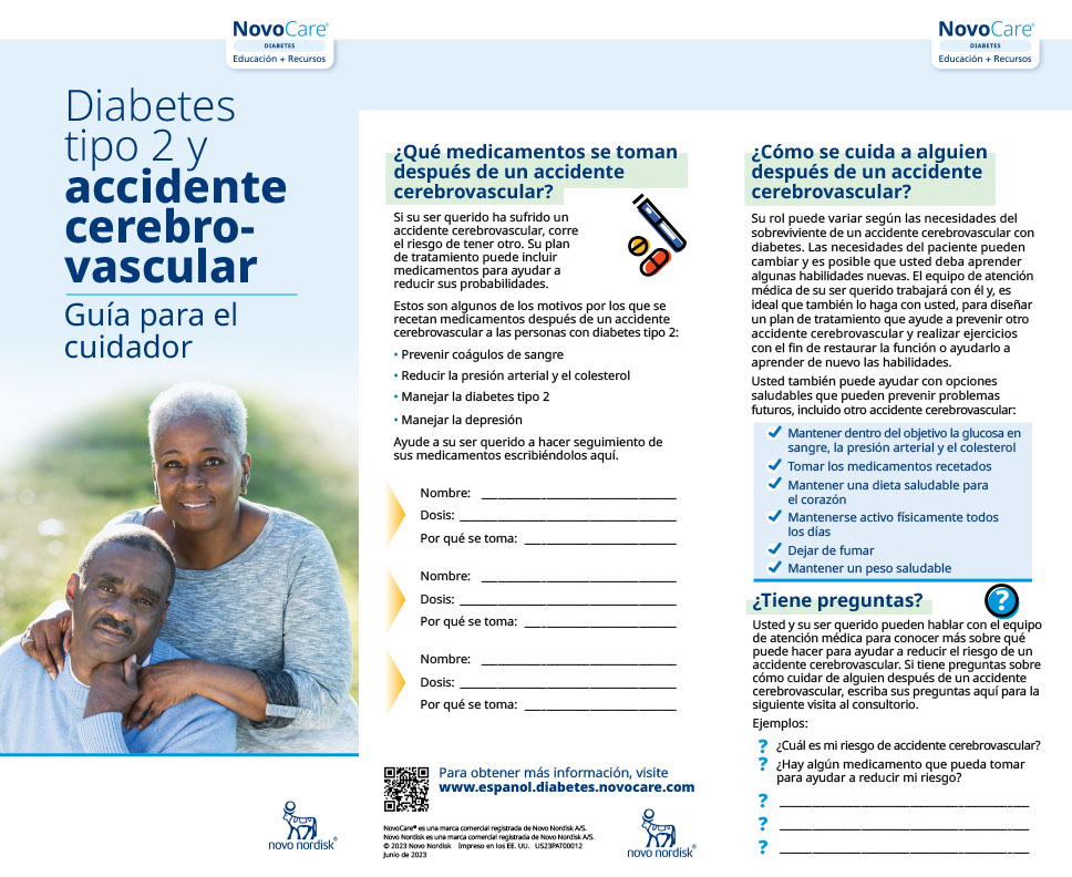Type 2 diabetes and stroke: Caregiver guide – Spanish