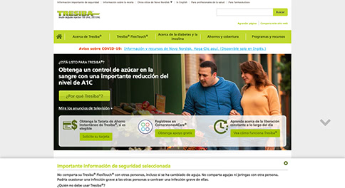 Tresiba<sup>®</sup> Patient Website – Spanish