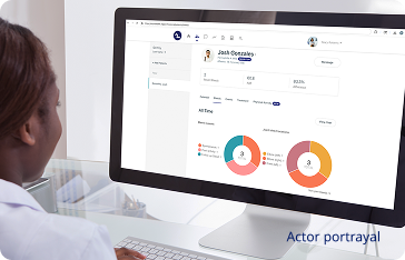 HCP viewing patient dashboard