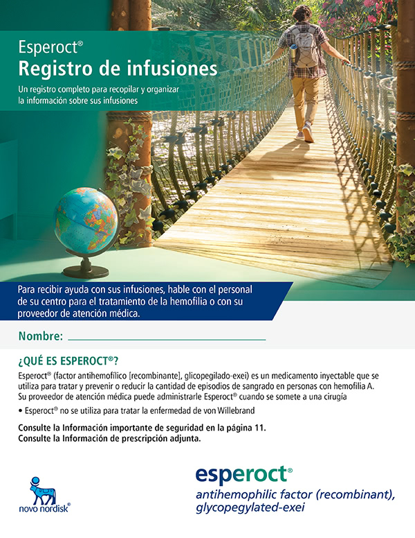 Esperoct® Patient Log Book – Spanish