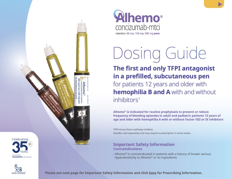 Downloadable Alhemo® Dosing Guide