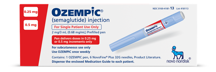 Ozempic® 0.25 mg or 0.5 mg dose