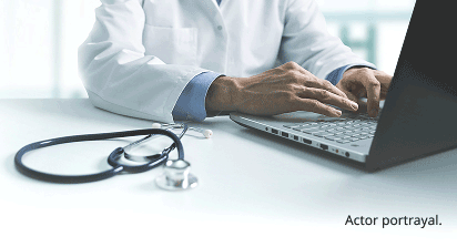 Doctor on a laptop