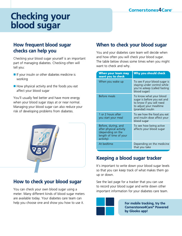 Checking Your Blood Sugar