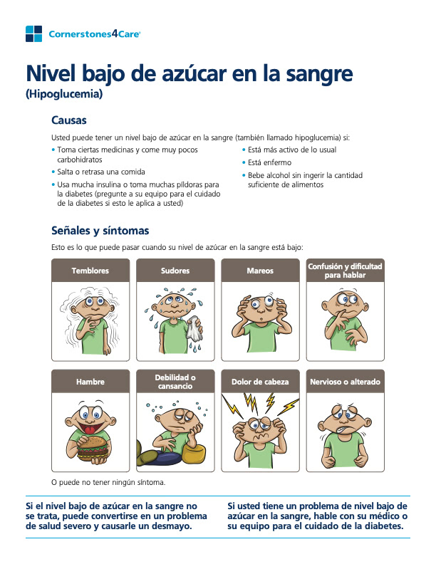 Low Blood Sugar – Spanish
