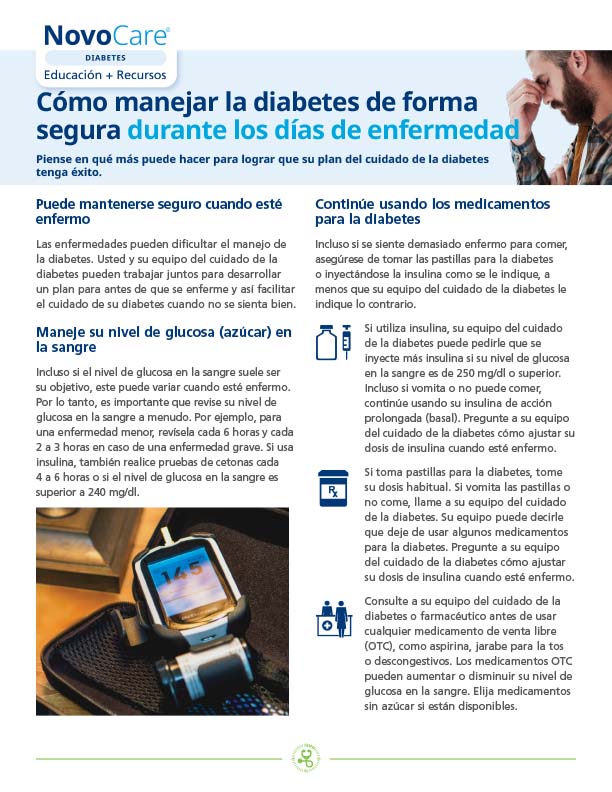 Managing Diabetes Safely During Sick Days – Spanish