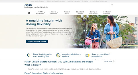 Fiasp<sup>®</sup> Patient Website