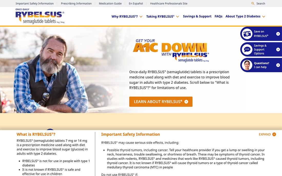 RYBELSUS<sup>®</sup> Patient Website