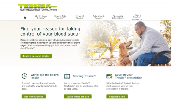 Tresiba<sup>®</sup> Patient Website