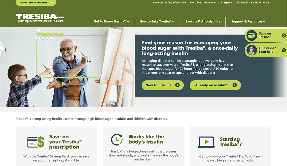 Tresiba<sup>®</sup> Patient Website
