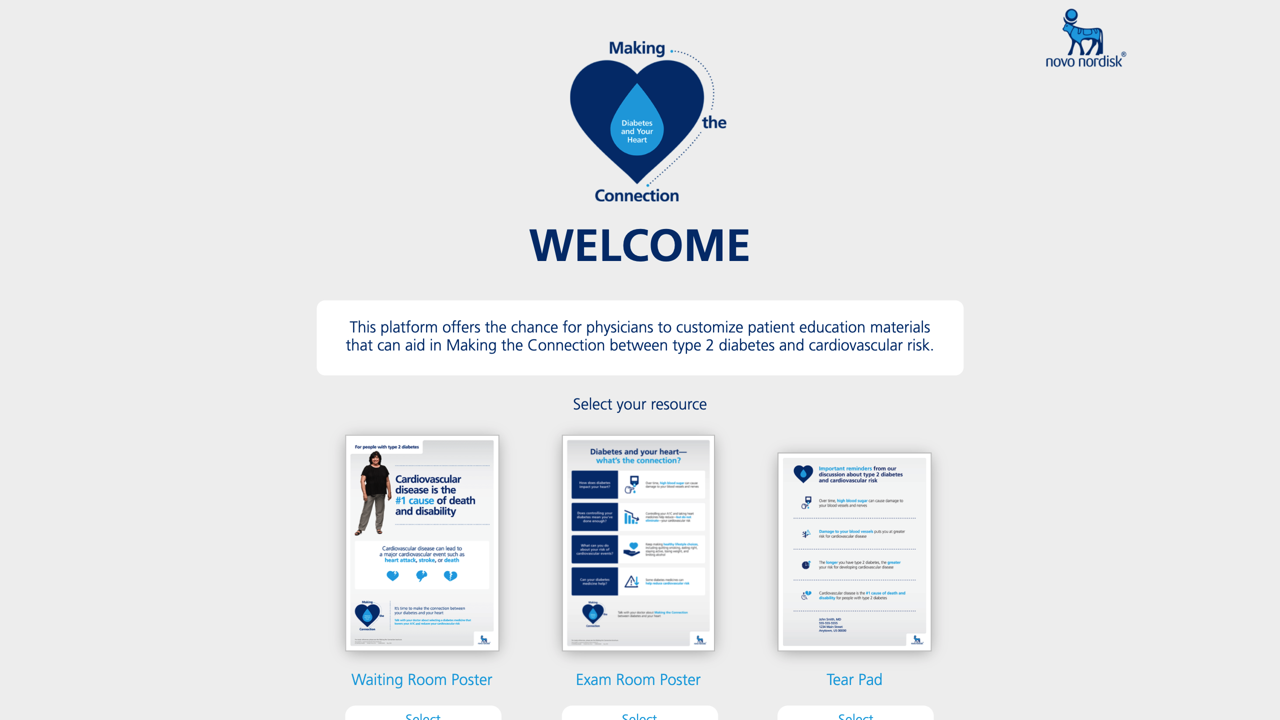 Type 2 Diabetes and Cardiovascular Disease: Custom In-Office Materials