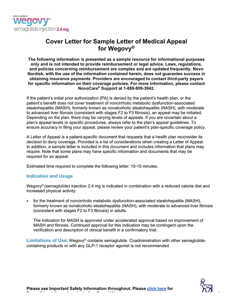 Sample Letter of Medical Appeal