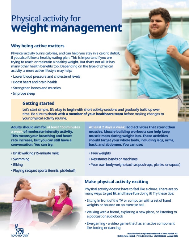 Physical activity for weight management