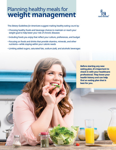 Planning healthy meals for weight management