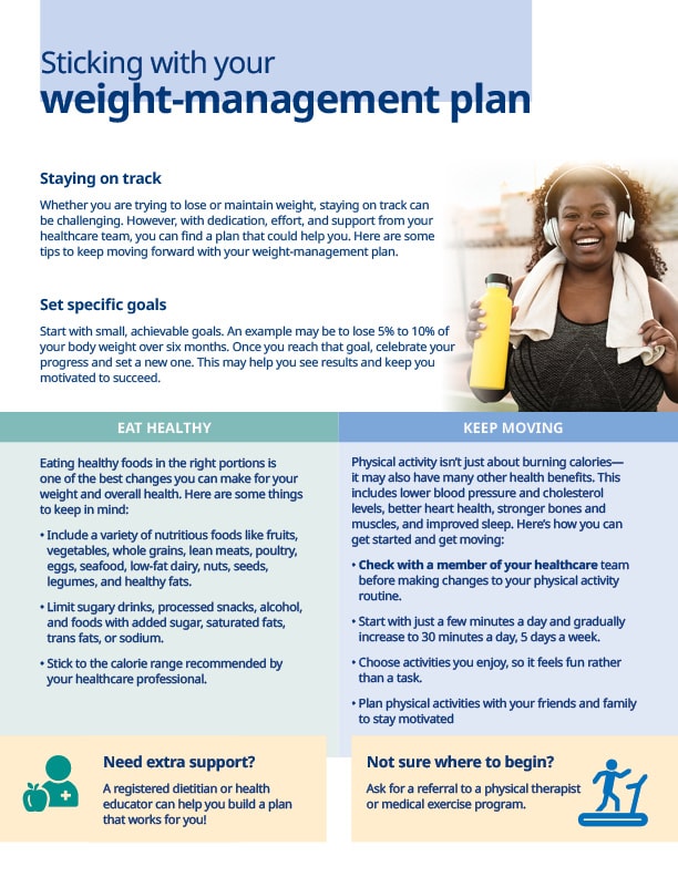 Sticking with your weight-management plan