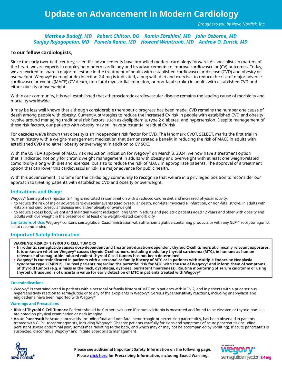 Cardiology Community Letter