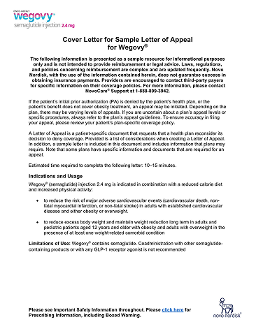 Sample Letter of Appeal