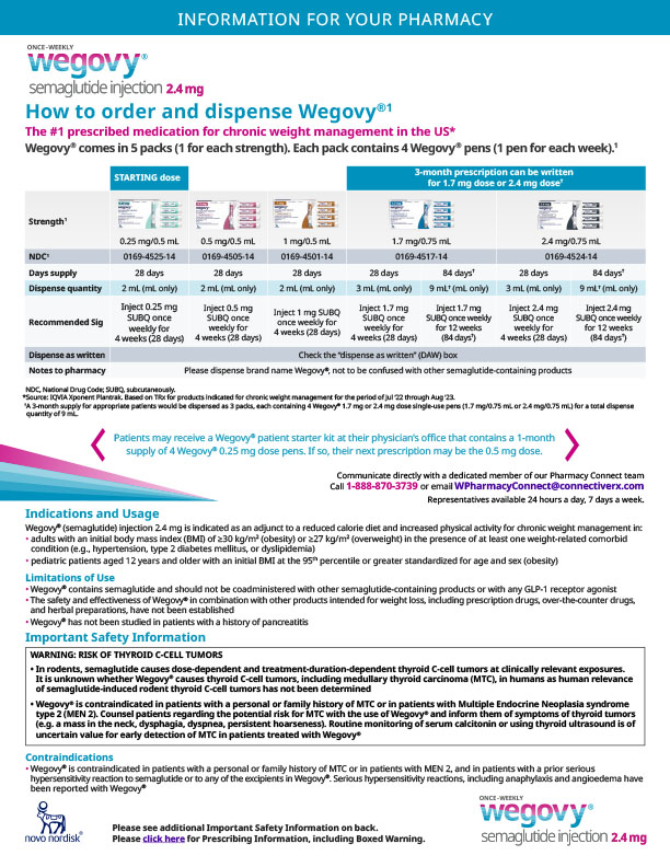 Wegovy® Pharmacy Guide