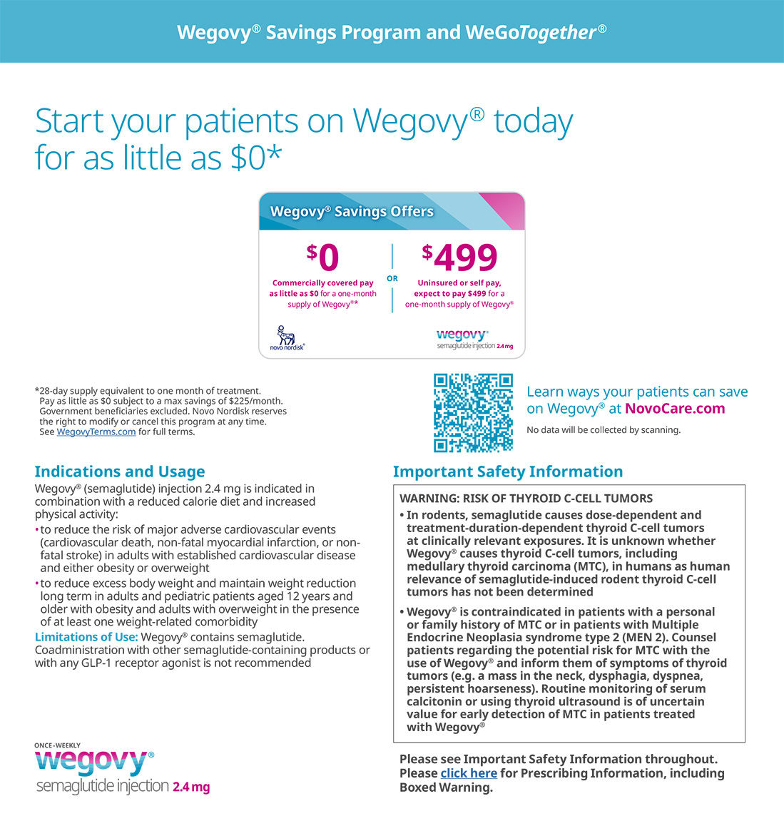 Wegovy® Savings Program and WeGoTogether®