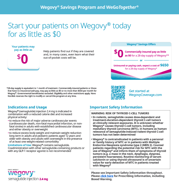 Wegovy® Savings Program and WeGoTogether®