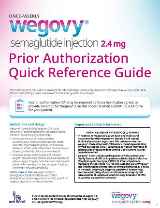 Wegovy® Prior Authorization Checklist