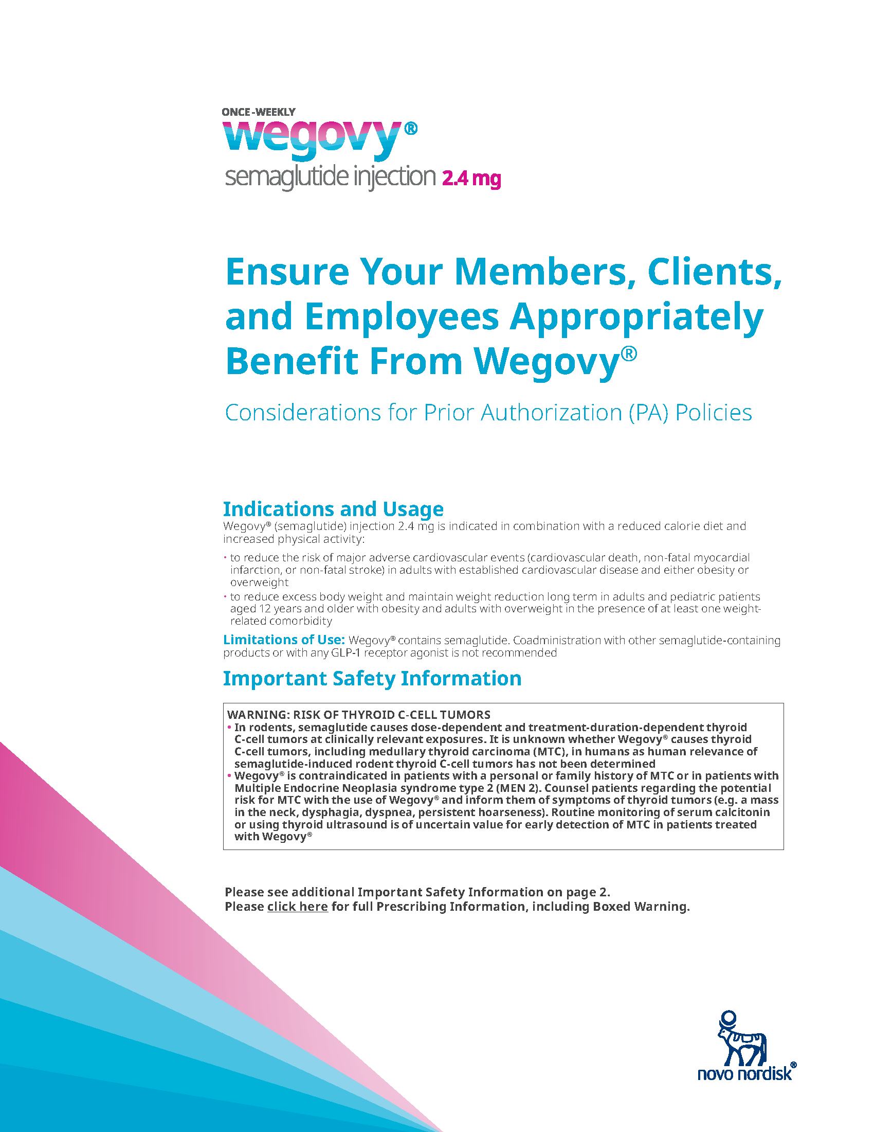Wegovy® Prior Authorization Criteria Summary