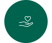 Hand heart icon
