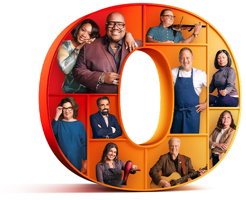 Ozempic® O with images of people inside the letter