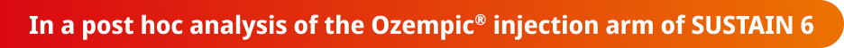 In a post hoc analysis of the Ozempic® arm of SUSTAIN 6