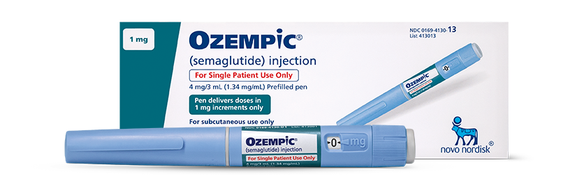 Ozempic® (semaglutide) injection 1 mg Pen and packaging label