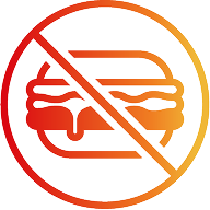 Burger crossed out icon