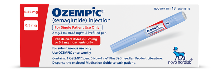 Ozempic® 0.25 mg or 0.5 mg dose