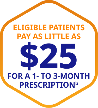 Eligible patients 1- to 3-month prescription cost information