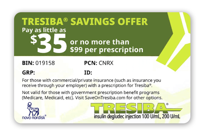 Tresiba® savings card image