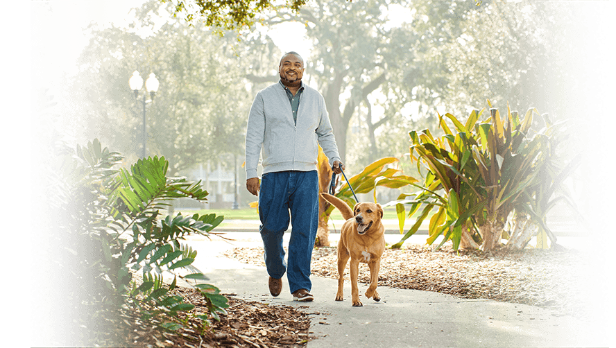 Man with dog