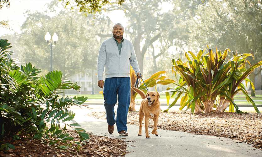 Man with dog