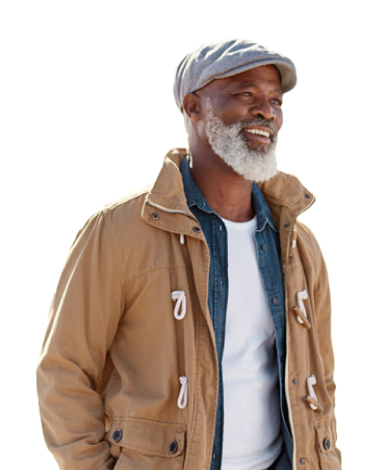 Man standing and smiling