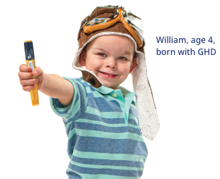 William, age 4, born with GHD