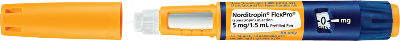 Norditropin 5mg/1.5mL pen with open cap Norditropin 5mg/1.5mL pen with open cap