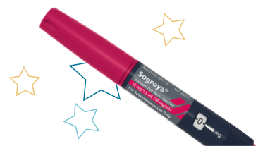 Sogroya® 15 mg pen with stars