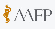 Logo of the American Academy of Family Physicians, which offers educational opportunities and conferences on the topic of obesity