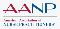 Logo of the American Association of Nurse Practitioners, which offers educational opportunities and conferences on the topic of obesity