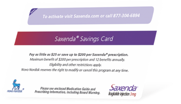 Saxenda® (liraglutide) injection 3 mg Savings Card