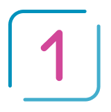 Number one inside blue box