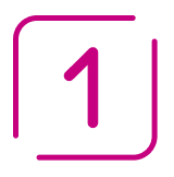 Number one inside magenta box