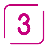 Number three inside magenta box