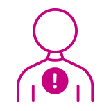 Person with warning icon