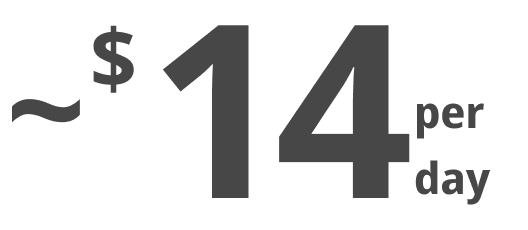 ~$14 per day
