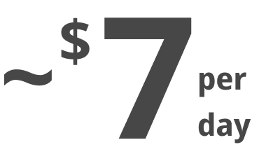 ~$7 per day