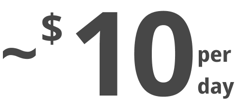 ~$10 per day